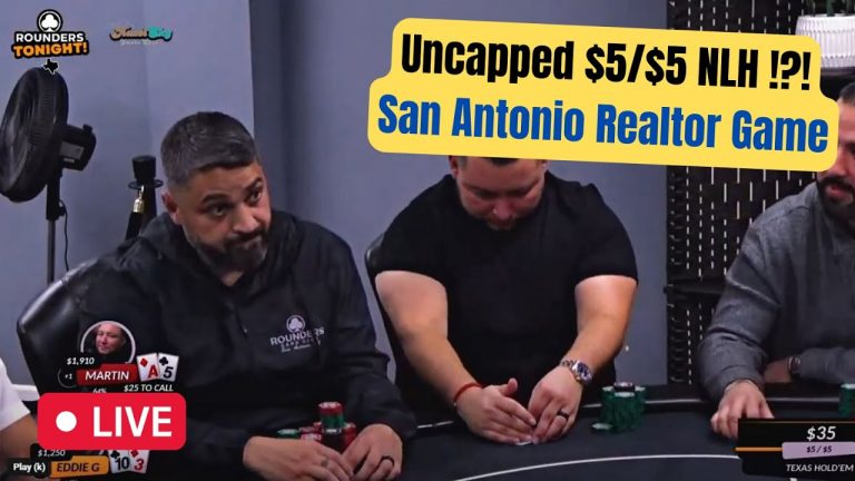 The Famed San Antonio Realtor Game, Uncapped $5/$5 Cash Game, Hosted by Martin at Rounders Card Club