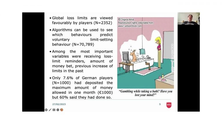 The International Webinar Series on Gambling: Responsible gambling – Research on interventions