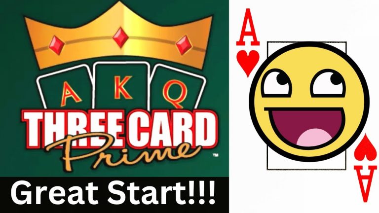 Three Card Poker – Nearly a straight flush first hand! But then lots of straights and flushes!