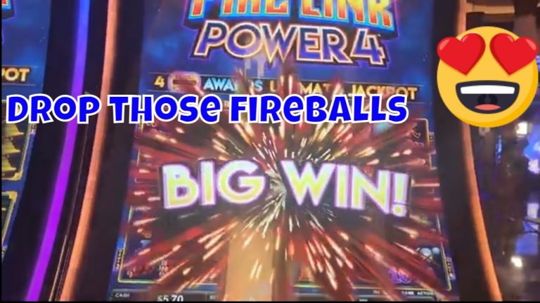 ULTIMATE FIRE LINK POWER 4 Bonus Drop those FIRE BALLS #casino #bonus #slots