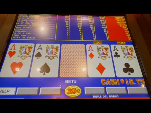 Video Poker: Triple Double Bonus Poker Progressive Play Session