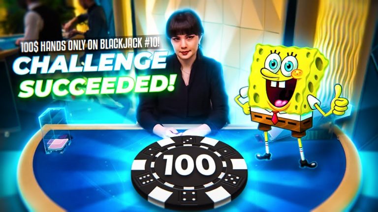 100$ HANDS ONLY ON BLACKJACK #10! (CHALLENGE SUCCEEDED!)