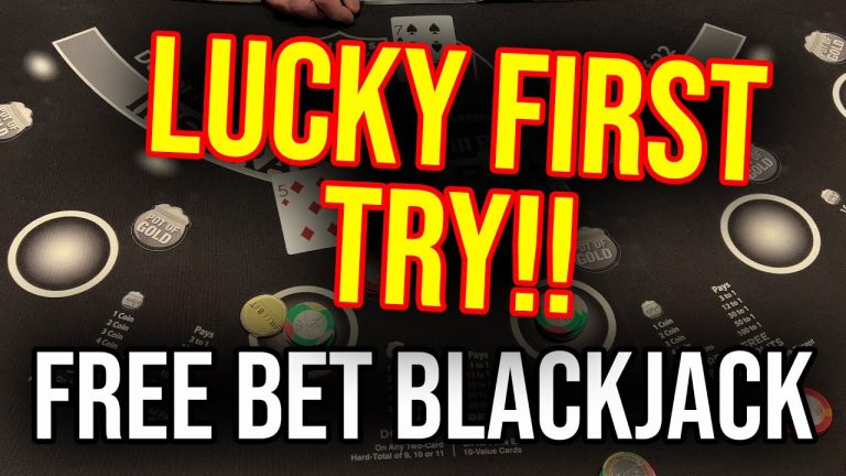 FIRST FREE BET BLACKJACK SESSION WAS VERY LUCKY!!