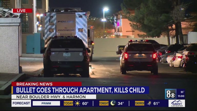 Gunshot from nearby apartment kills 1 child, injures 1 in southeast Las Vegas, police say