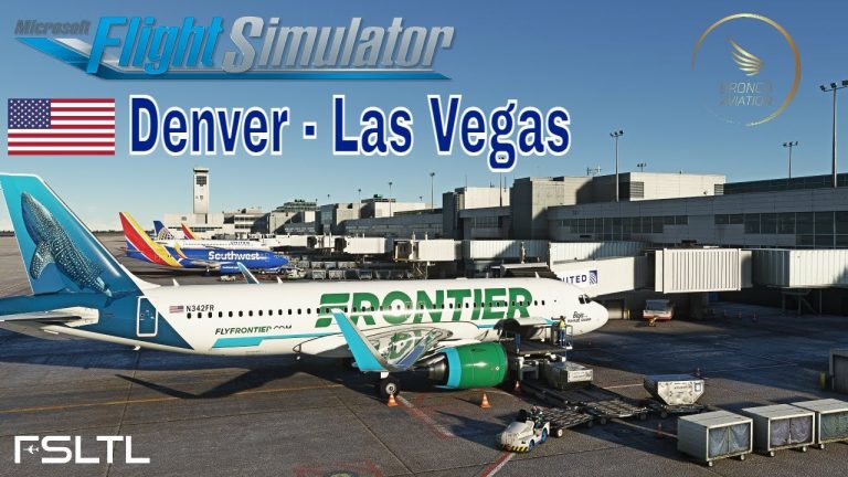 MSFS LIVE | Ultra Real Graphics | Denver – Las Vegas | Frontier A320Neo