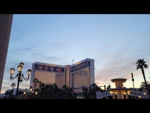 The Las Vegas Strip Walking Tour on 3/7/23 around 6pm in 4k with nice weather and showgirls.