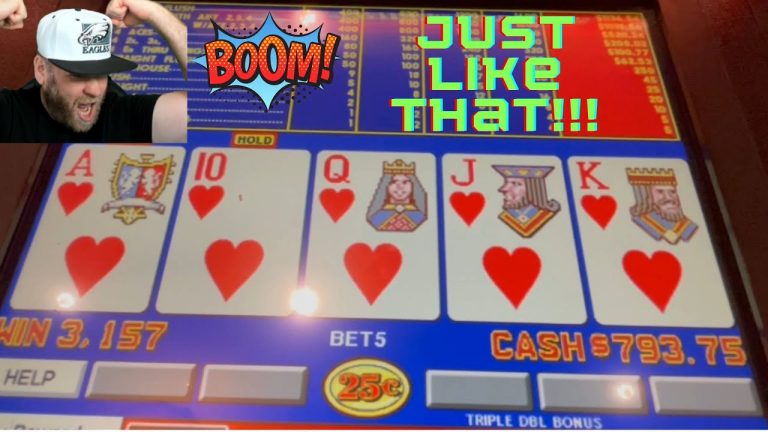 Video Poker: Triple Double Bonus Poker Progressive Play Session – Royal Flush!